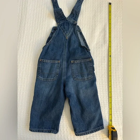 GAP Kids Classic Blue Overalls 12-18M - Picture 3 of 4